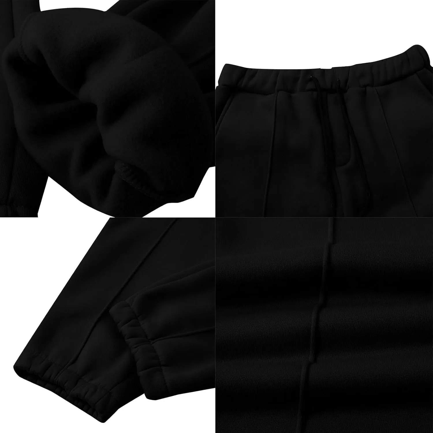 MIDOO Mens Sweatpants Open Bottom Casual Athletic Workout Gym Tapered Pants Basic Running Drawstring Workout Sweat Pants