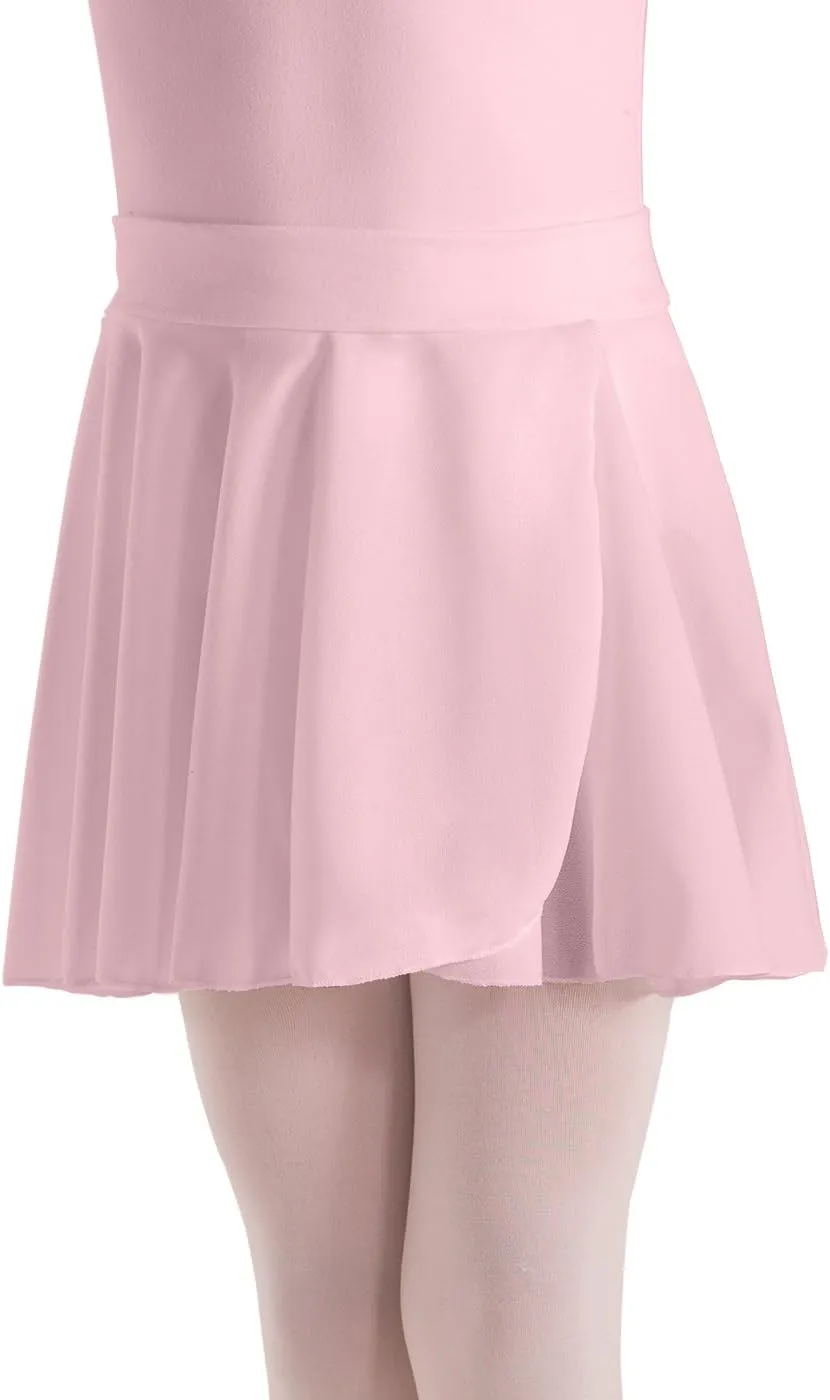 Motionwear Mock Wrap Pull On Waist Crepe Skirt