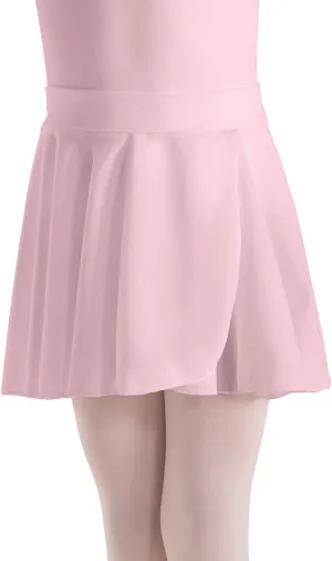 Motionwear Mock Wrap Pull On Waist Crepe Skirt