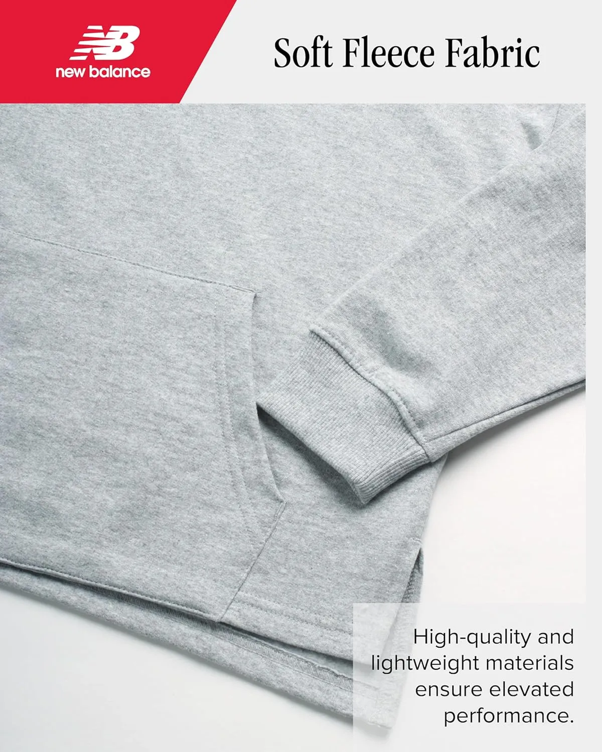New Balance Girls' Active Hoodie - Casual Basic Fleece Pullover Hoodie Sweatshirt for Girls (7-16)