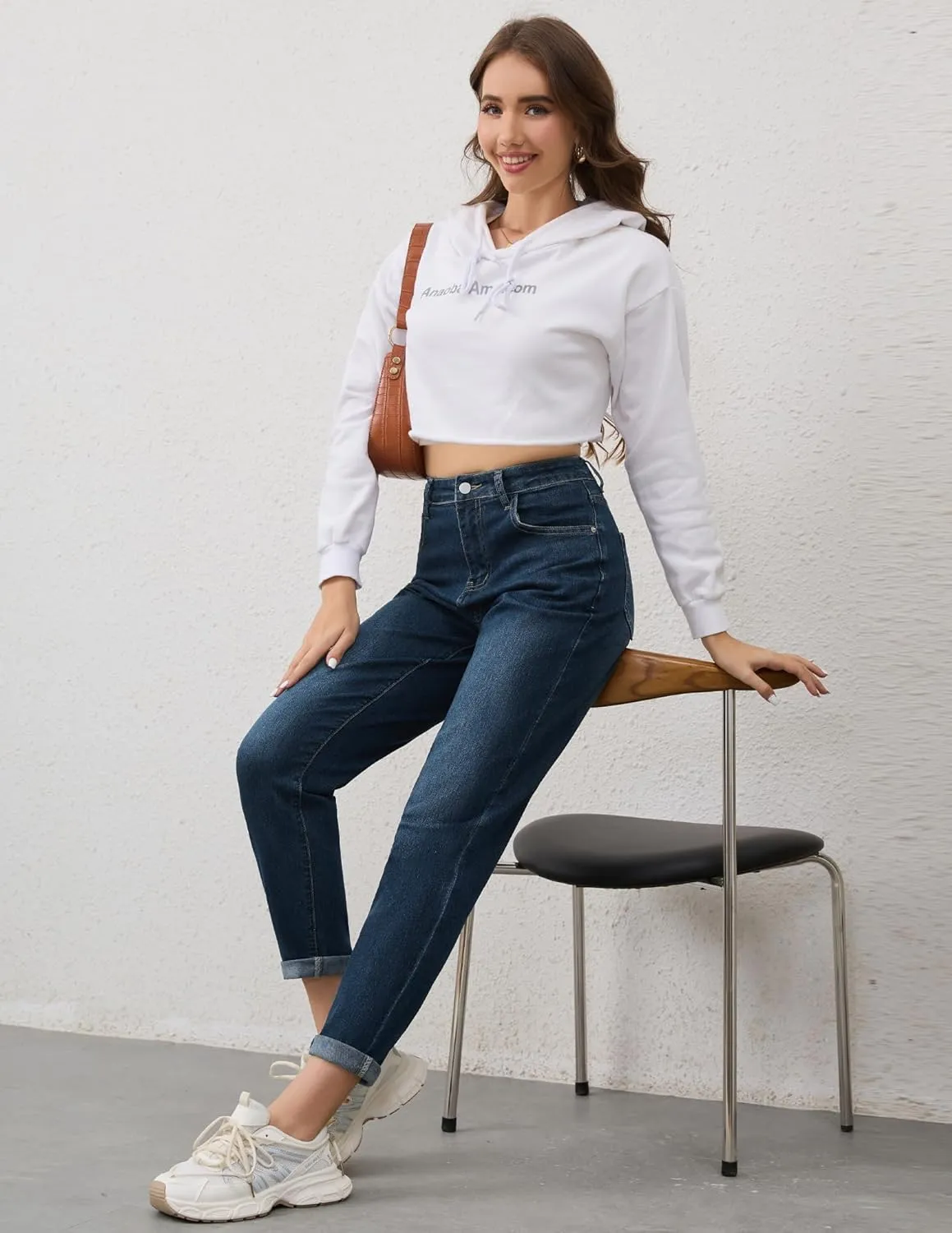 PACBREEZE Women's Boyfriend Jeans High-Rise Comfy Stretch Relaxed Casual Denim Pants with 5 Pockets, 4-18