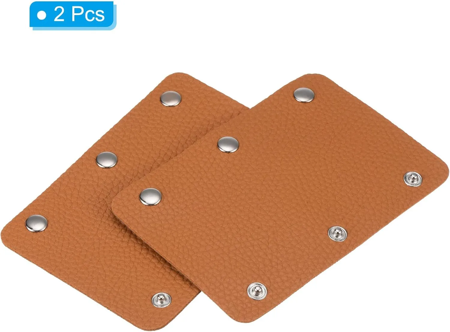 PATIKIL Luggage Handle Wrap, 2 Pack PU Handbag Grip Cover Protector Identifier with Clasp for Suitcase Grocery Shopping Bag, Orange