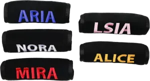 Personalized Luggage Handle Wrap with Your Name- BUGMKCS Custom Luggage for Suitcase Handbag Covers identifiers for Travel,Embroidery Style Luggage Handle wrap