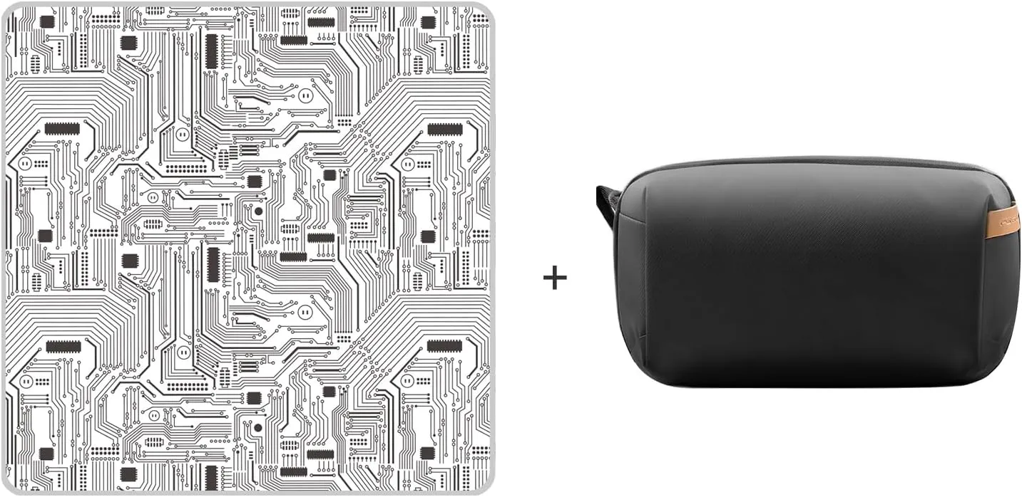 PGYTECH Protective Wrap Lens Camera Wrap Cloth   Tech Accessories Pouch Electronics Organizer Bag, black
