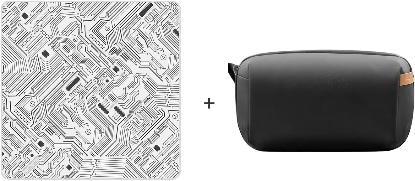 PGYTECH Protective Wrap Lens Camera Wrap Cloth   Tech Accessories Pouch Electronics Organizer Bag, black