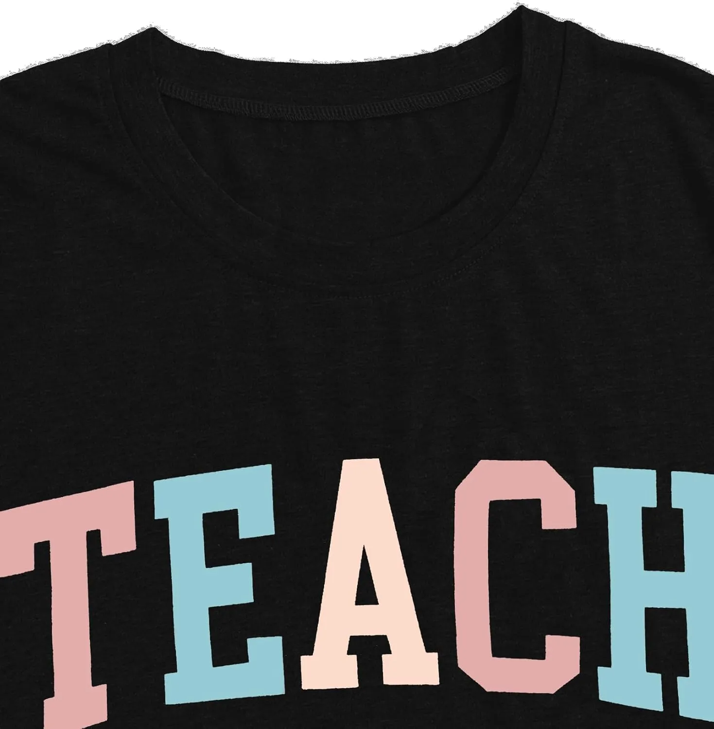 Plus Size Teacher Shirts Women Oversized Teach Life T Shirt Short Sleeve Graphic T-Shirt Gift Tops