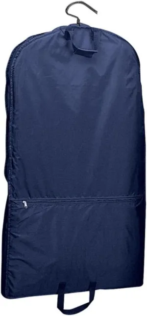 Preferred Nation 40" Nylon Garment Cover W/ 2 Hangers, Navy, One Size