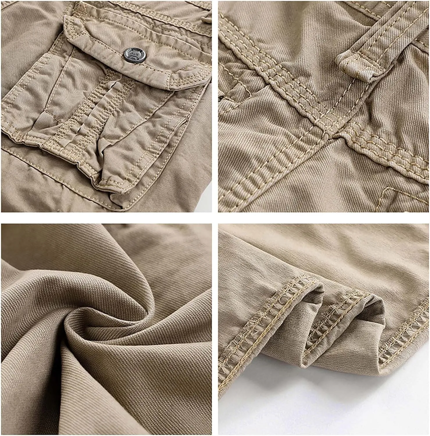 Regular Fit Stretchy Cargo Pants for Men Casual Sports Work Jogger Pants with Multi Pockets Outdoor Hiking Trousers