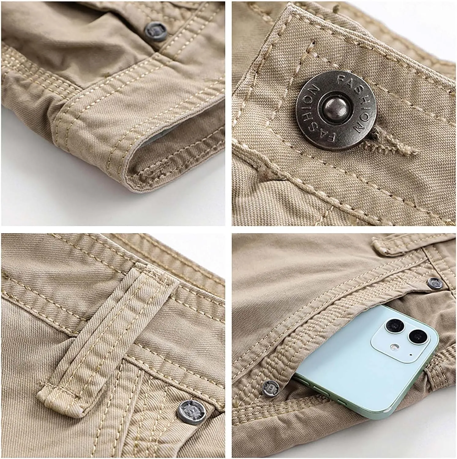 Regular Fit Stretchy Cargo Pants for Men Casual Sports Work Jogger Pants with Multi Pockets Outdoor Hiking Trousers