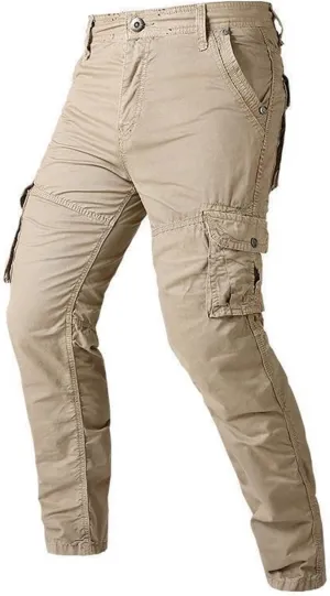 Regular Fit Stretchy Cargo Pants for Men Casual Sports Work Jogger Pants with Multi Pockets Outdoor Hiking Trousers