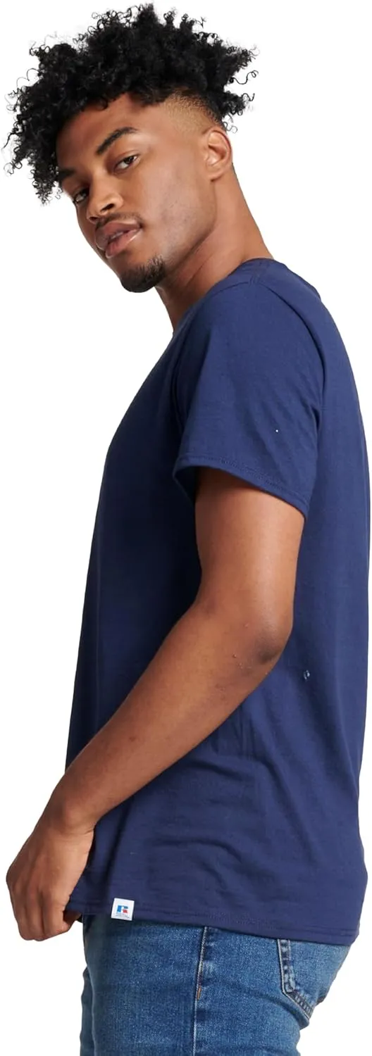 Russell Athletic Men's Dri-Power Cotton Blend Short Sleeve Tees, Moisture Wicking, Odor Protection, UPF 30 , Sizes S-4x