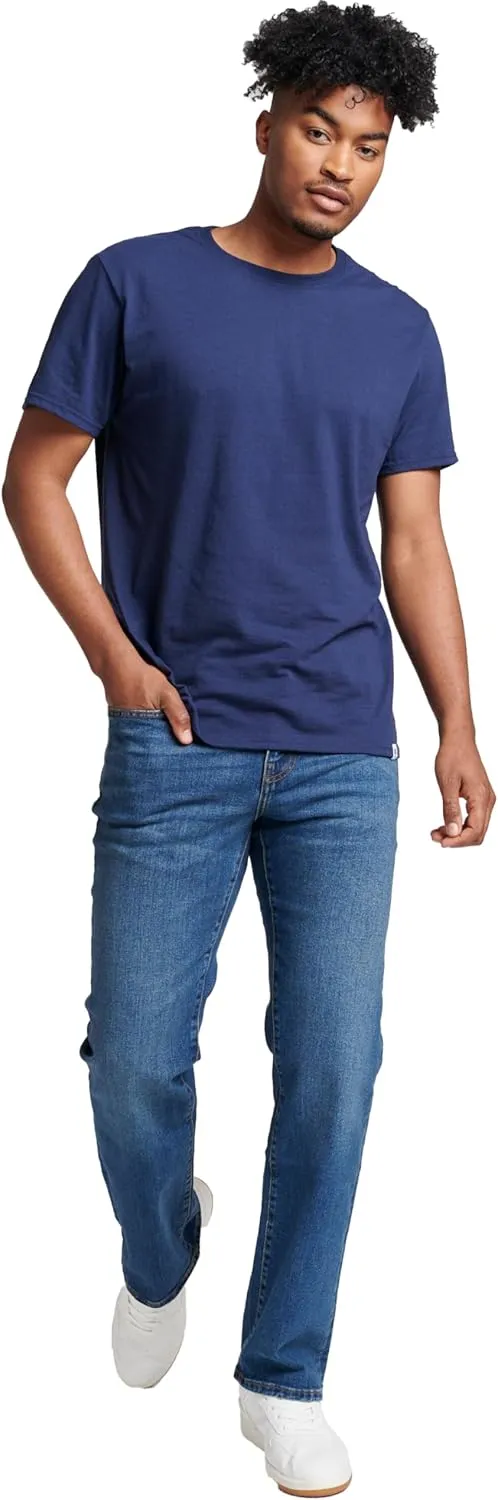 Russell Athletic Men's Dri-Power Cotton Blend Short Sleeve Tees, Moisture Wicking, Odor Protection, UPF 30 , Sizes S-4x