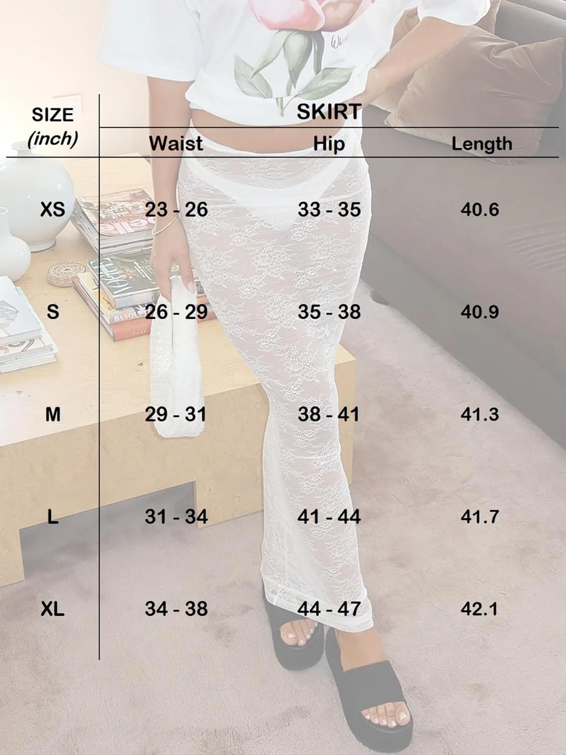 Sheer Mesh Lace Maxi Skirts for Women Bodycon Pencil Skirt See Through Rave Vacation Beach Coverup Long Skirt