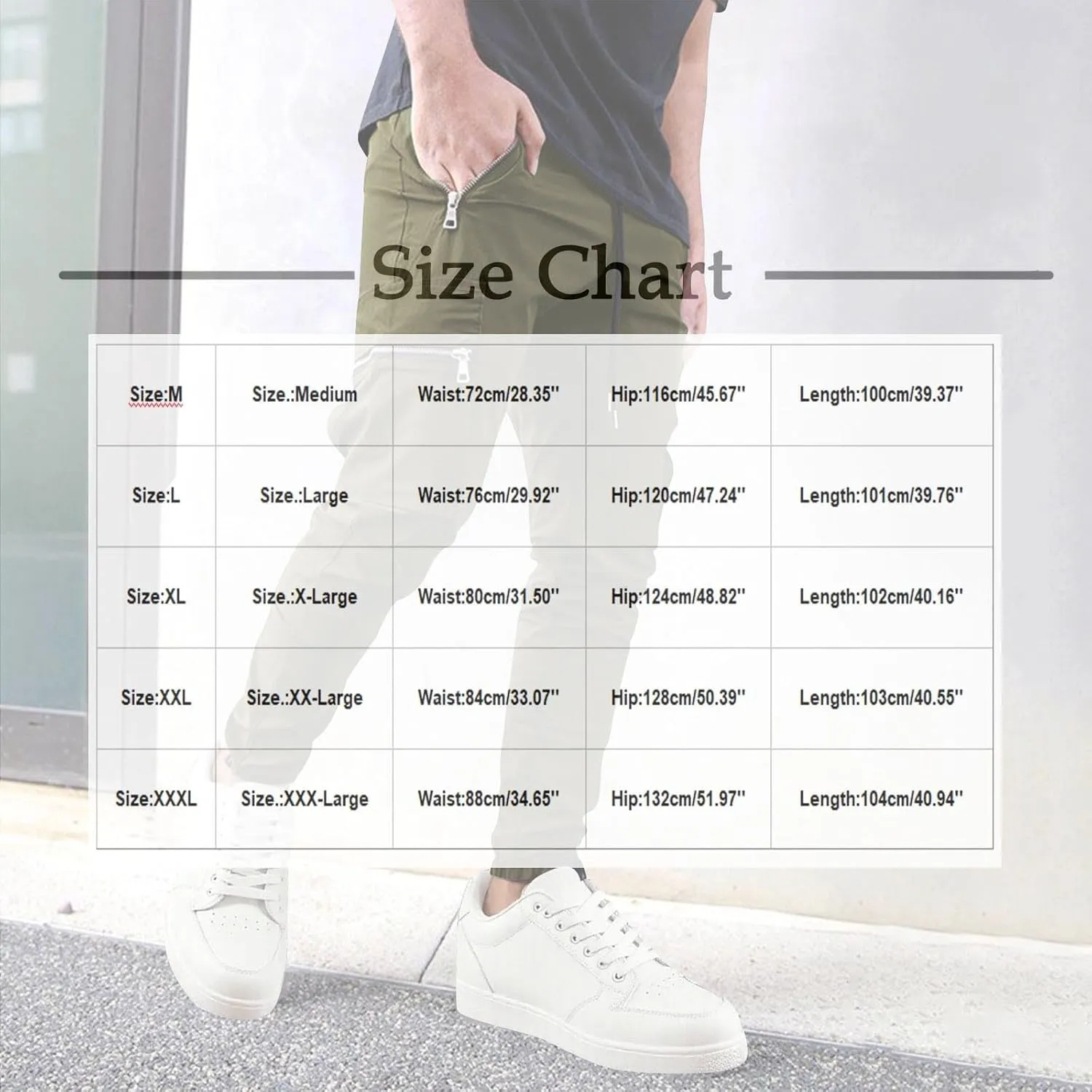 Sinzelimin Men Cargo Pants Fashion Drawstring Zipper Pockets Workwear Fishing Trouser Stretch Slim Fit Full Length Sweatpant