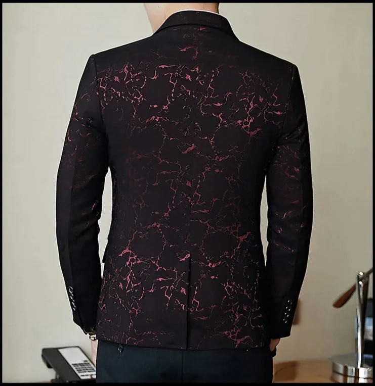 Slim Fit Jacquard Business Jacket