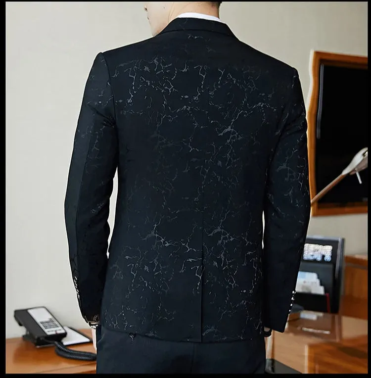 Slim Fit Jacquard Business Jacket