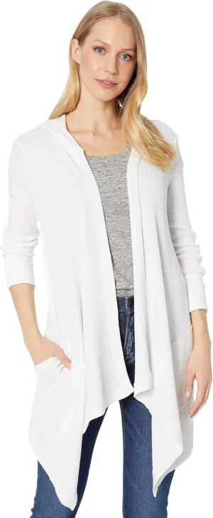 Splendid Women's Thermal Wrap Hooded Cardigan