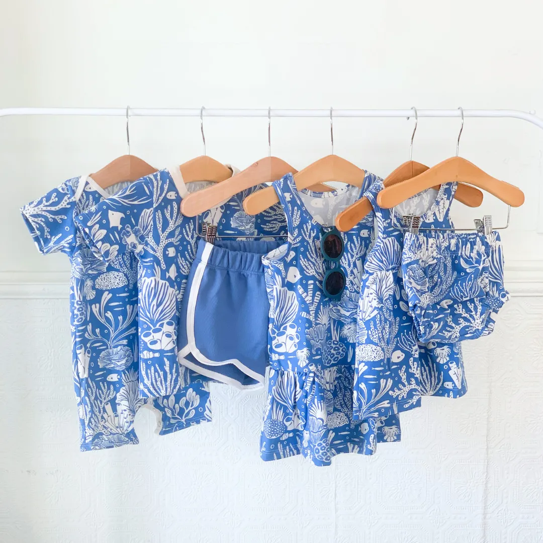 S/S Tee, Corals Blue