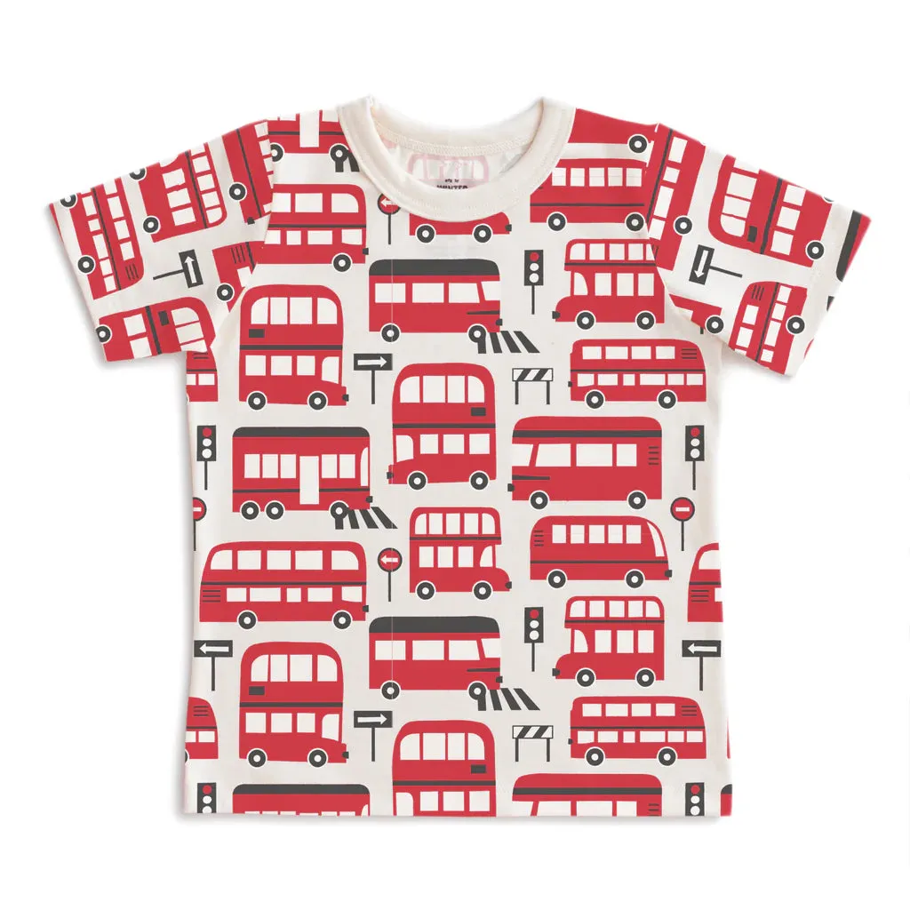S/S Tee, Double-Decker Buses Red