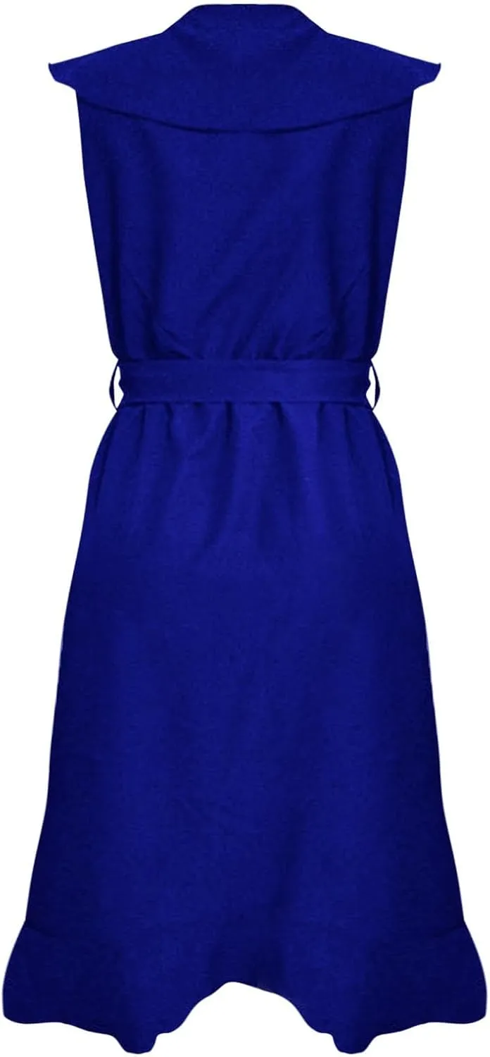 Summer Dresses for Women 2024,Casual Wrap Deep V Neck Midi Dress Boho Short Sleeve Ruffle Hem Beach Split Dresses