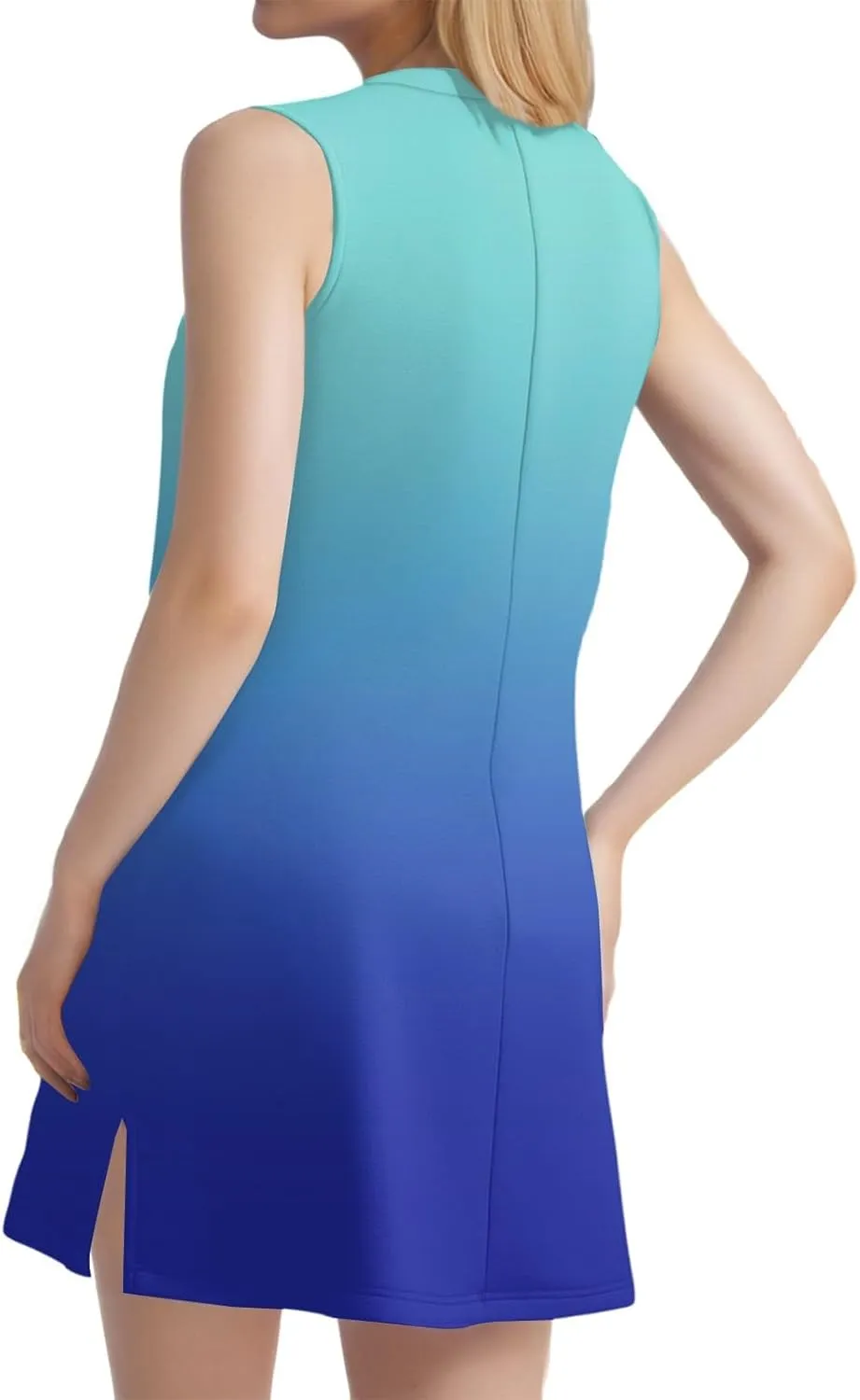 Summer Dresses for Women 2025 Floral Loose Tank Dress Beach T Shirt Dresses Sleeveless Casual Sundresses with Split