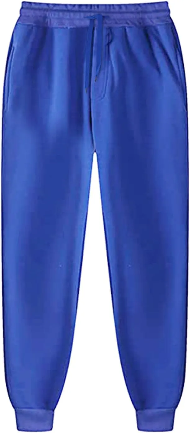 Sweatpants for Men Baggy Joggers Color Matching Athletic Pants Elastic Waist Sweat Pants Track Trousers with Pockets