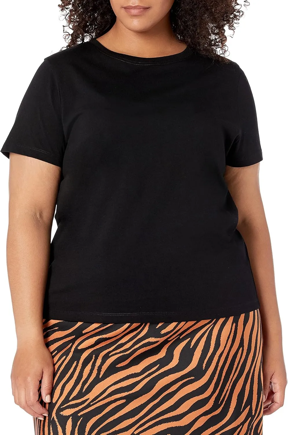 The Drop Women's Courtney Short-Sleeve Tiny Crewneck Jersey T-Shirt