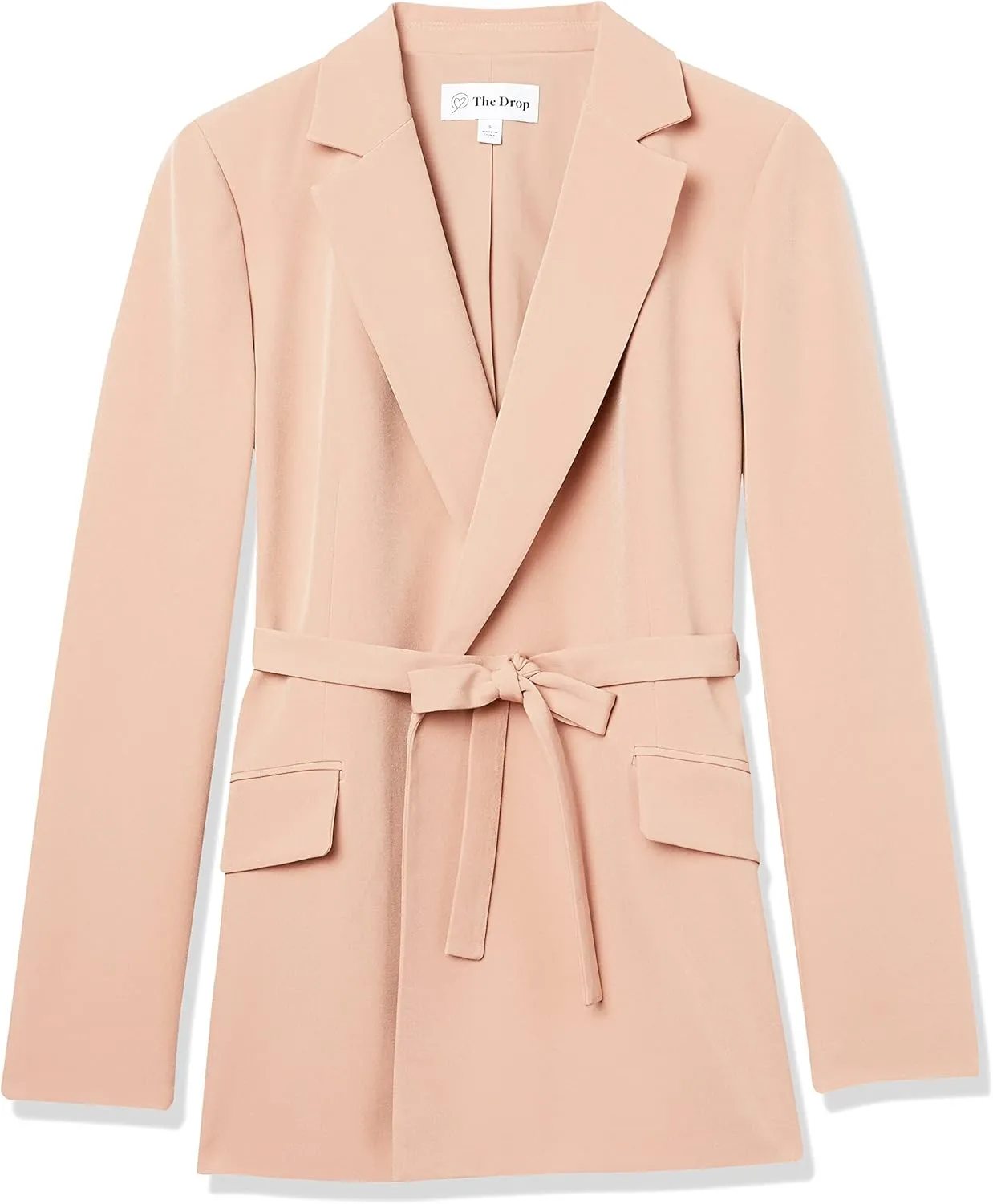 The Drop Women's Ren Wrap-Front-Belted Blazer