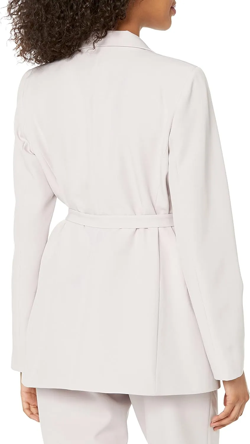 The Drop Women's Ren Wrap-Front-Belted Blazer