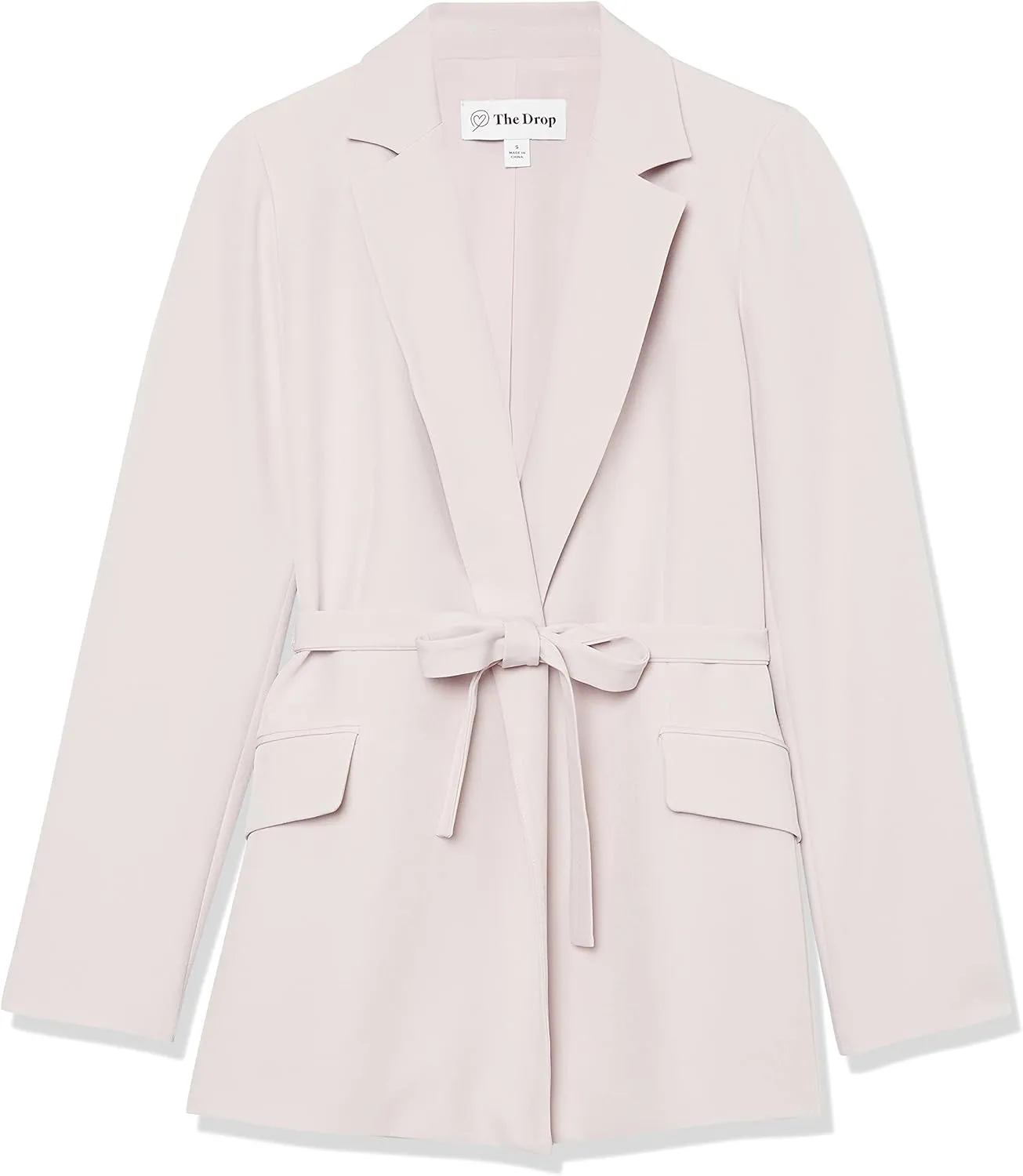 The Drop Women's Ren Wrap-Front-Belted Blazer