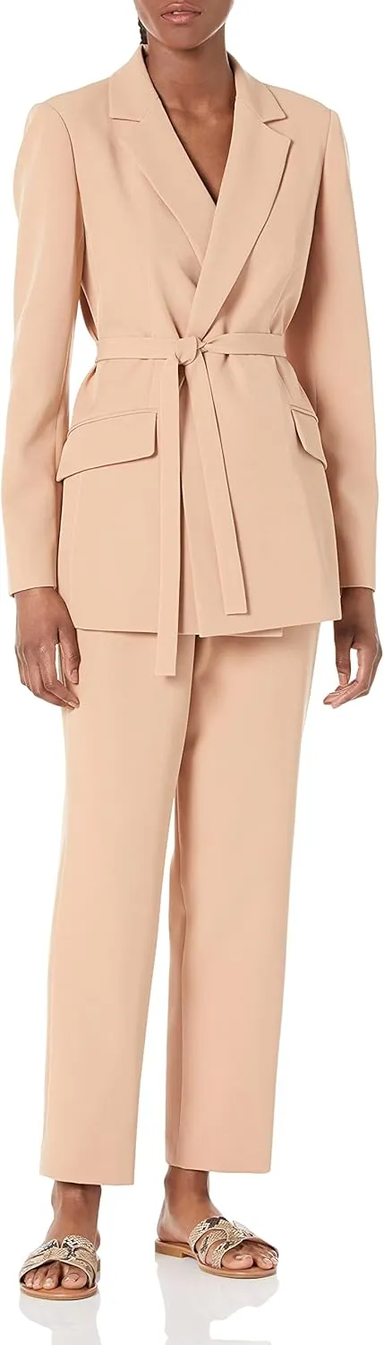 The Drop Women's Ren Wrap-Front-Belted Blazer