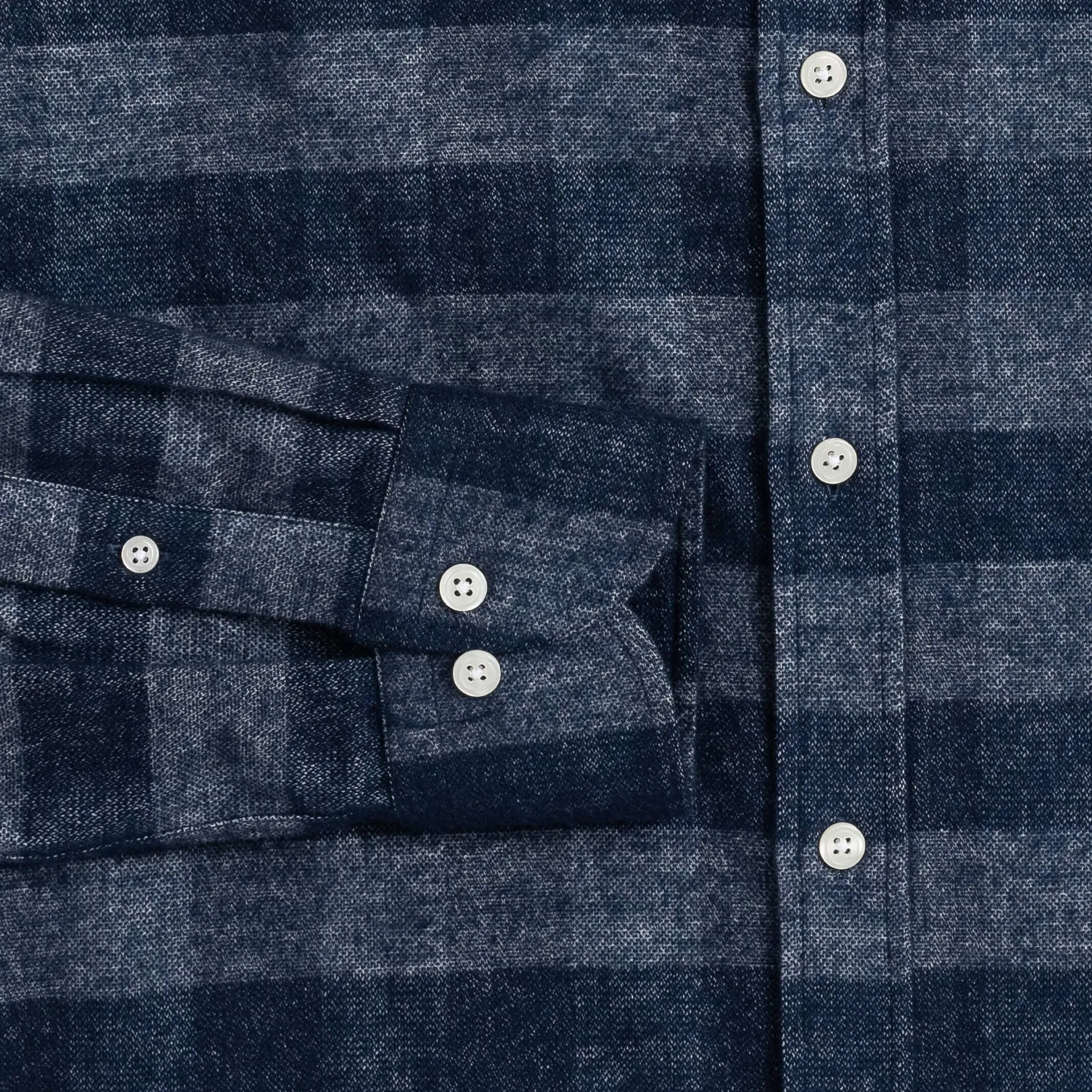The Navy Randolph Flannel Custom Shirt