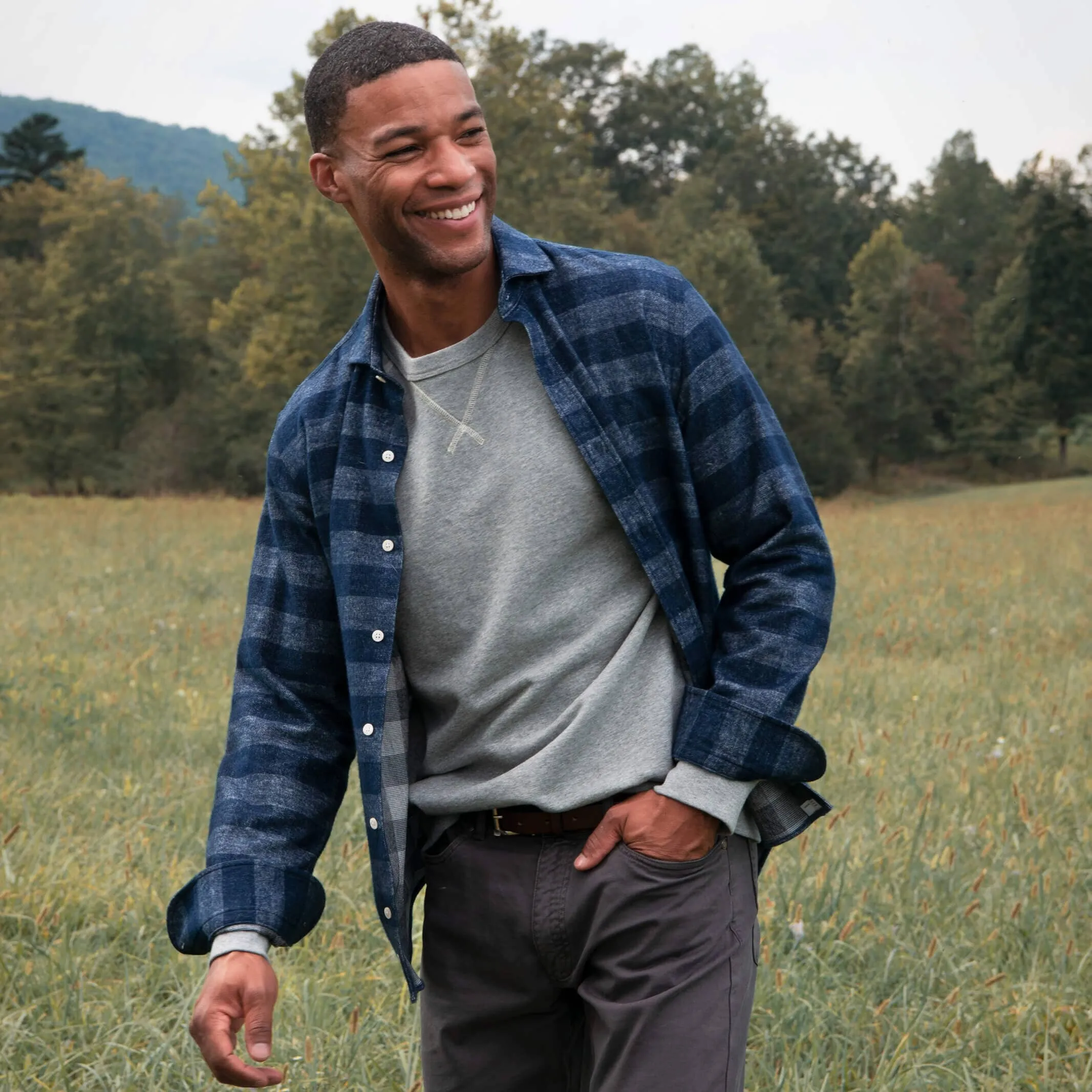 The Navy Randolph Flannel Custom Shirt