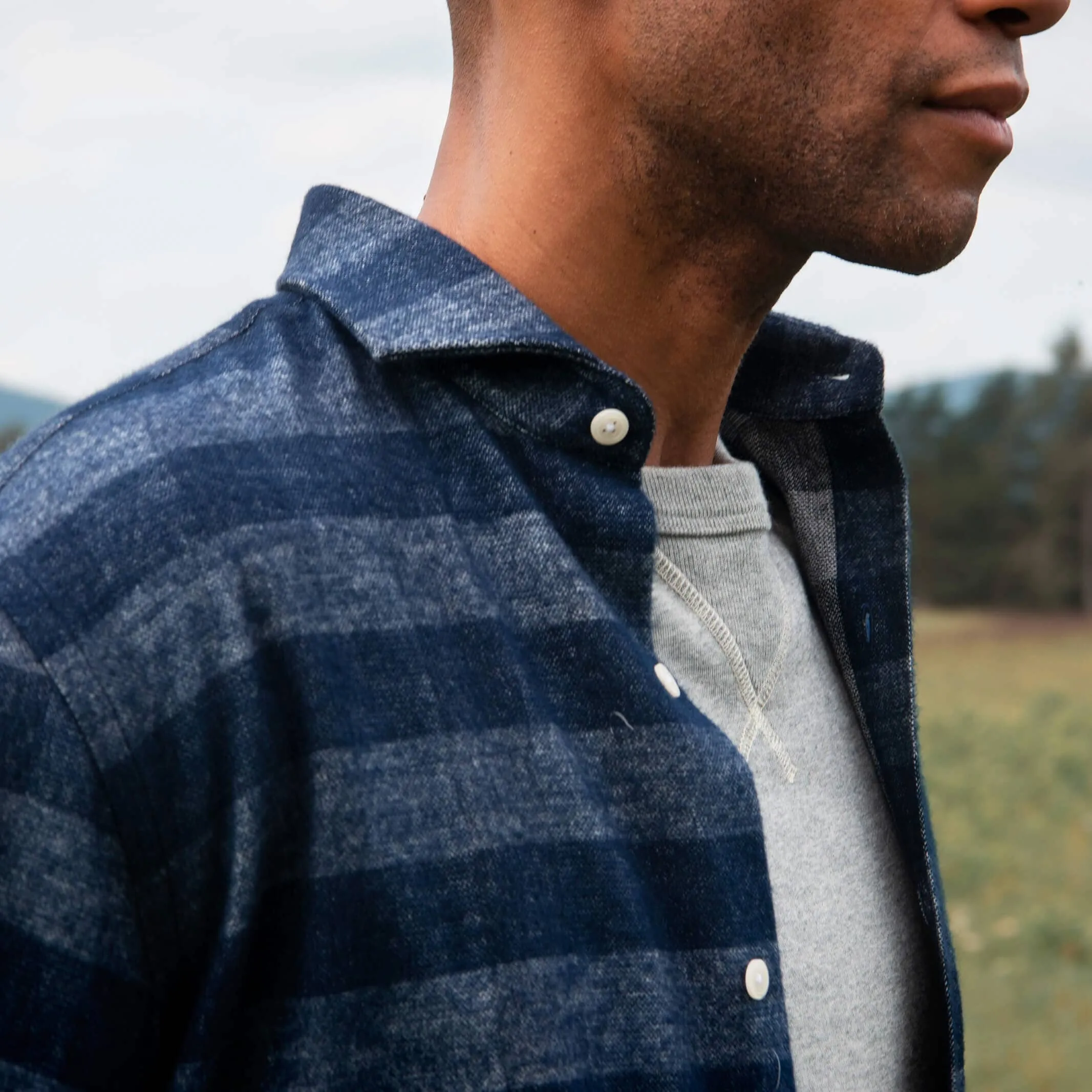 The Navy Randolph Flannel Custom Shirt