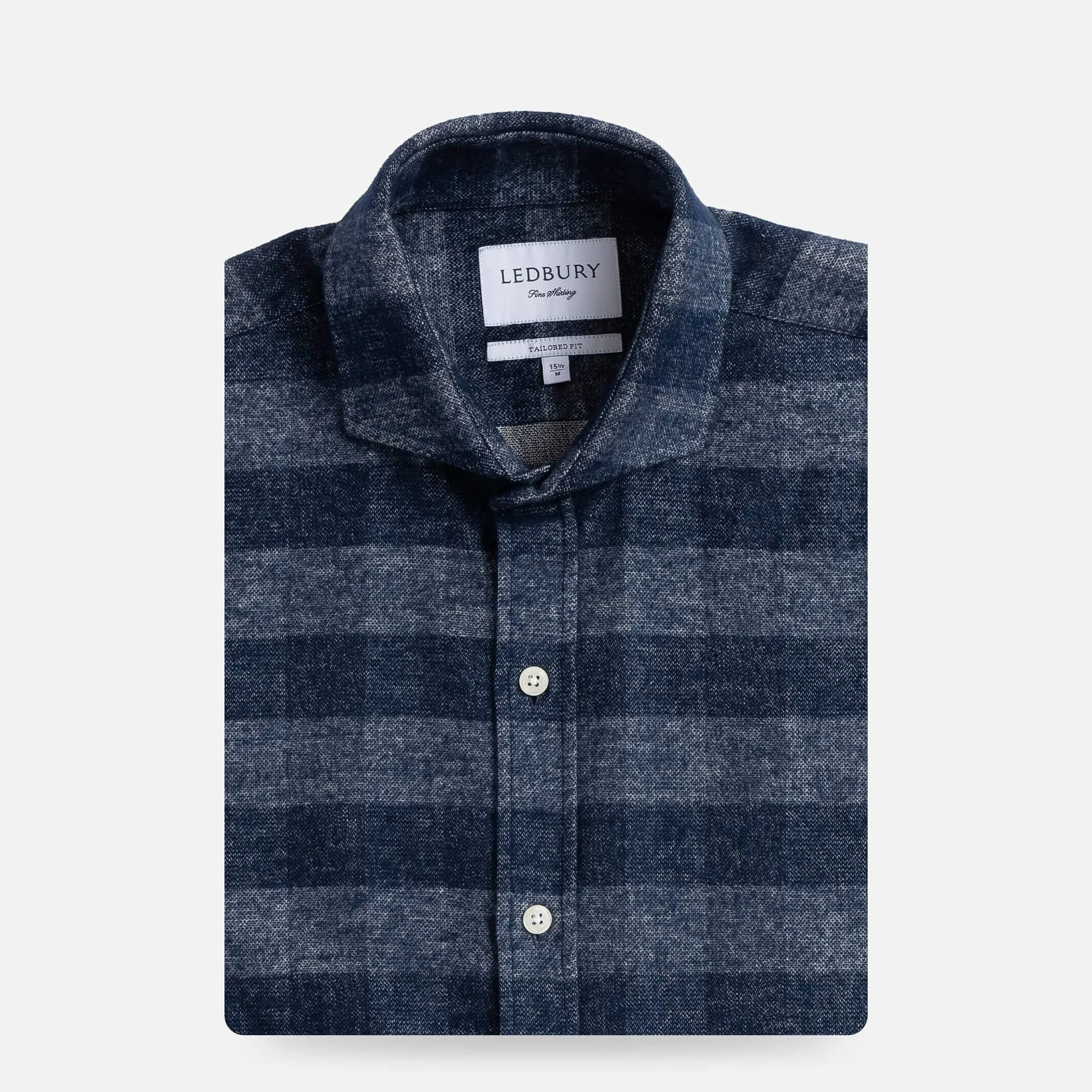 The Navy Randolph Flannel Custom Shirt