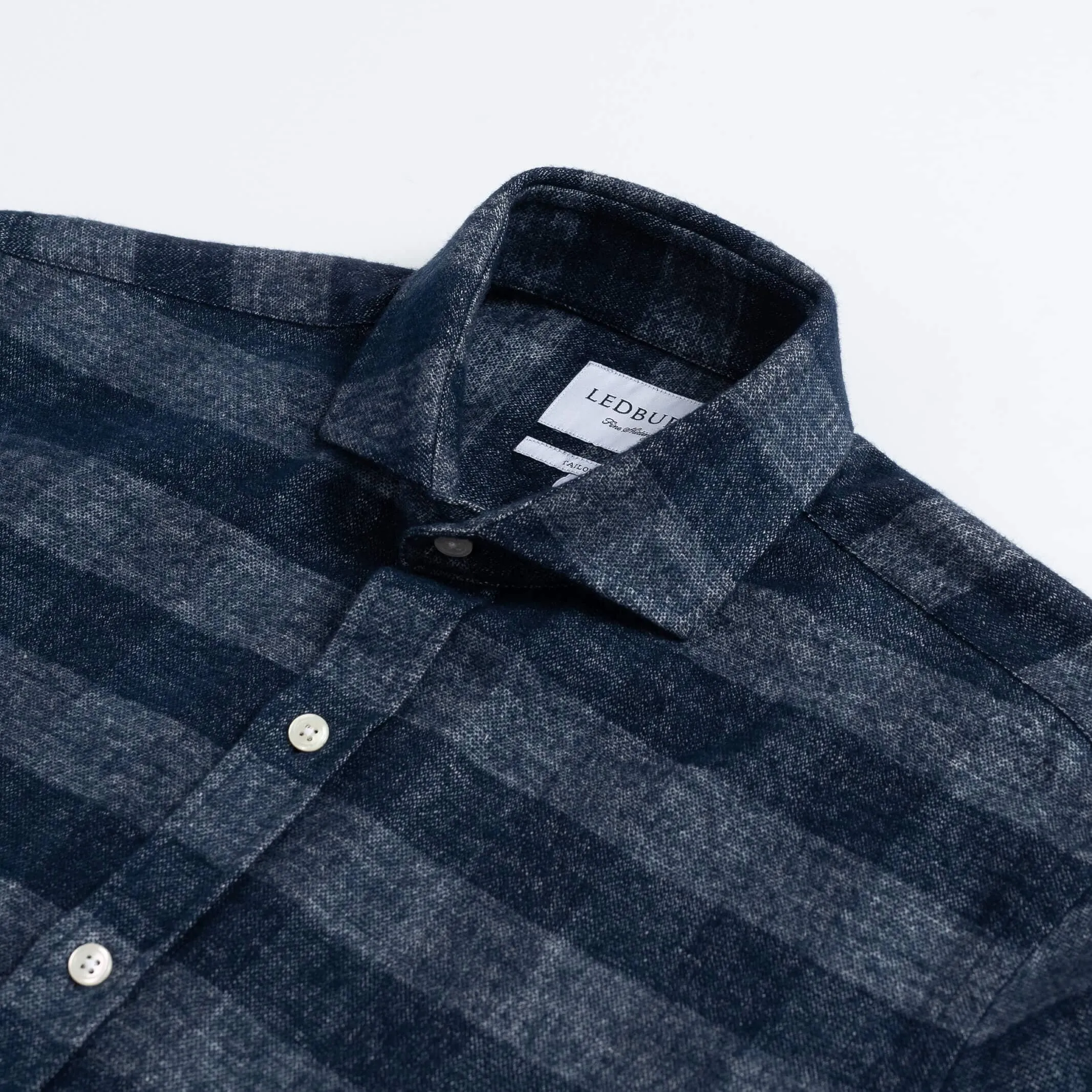 The Navy Randolph Flannel Custom Shirt