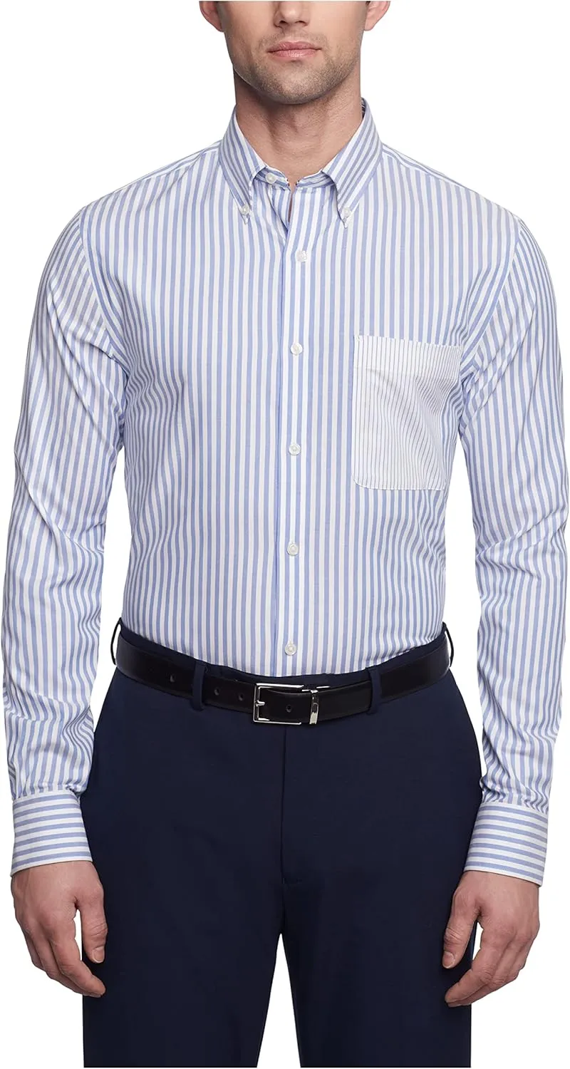 Tommy Hilfiger Men's Dress Shirt Slim Fit Stretch Oxford