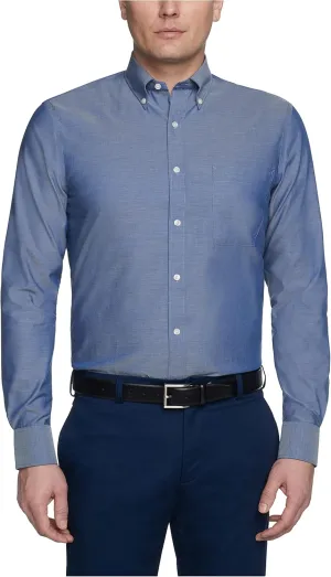 Tommy Hilfiger Men's Non Iron Solid Button Down Collar Shirt