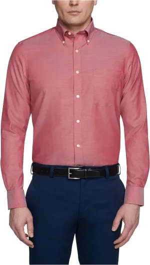 Tommy Hilfiger Men's Non Iron Solid Button Down Collar Shirt