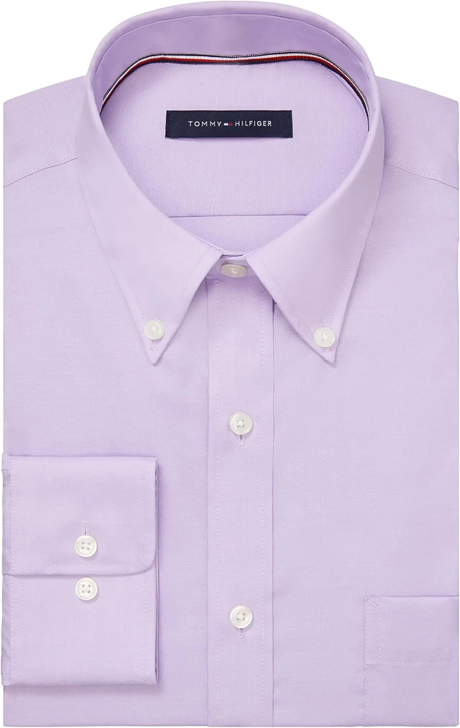 Tommy Hilfiger Men's Non Iron Solid Button Down Collar Shirt