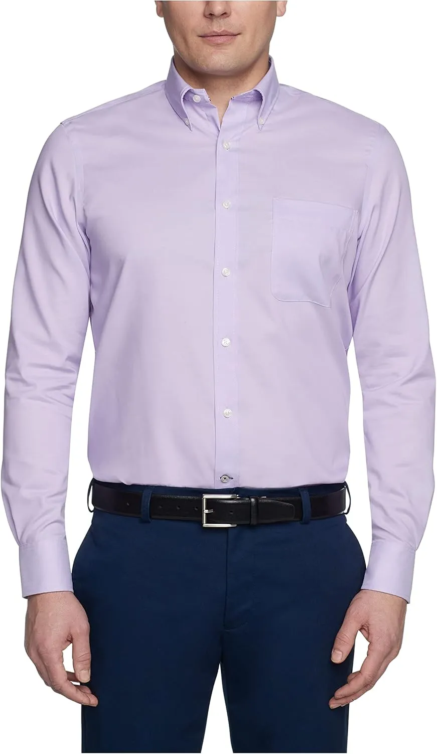 Tommy Hilfiger Men's Non Iron Solid Button Down Collar Shirt