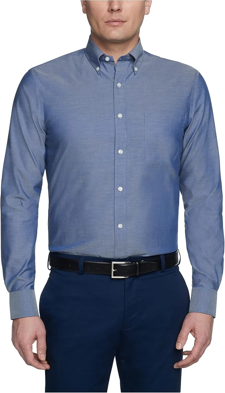 Tommy Hilfiger Men's Non Iron Solid Button Down Collar Shirt