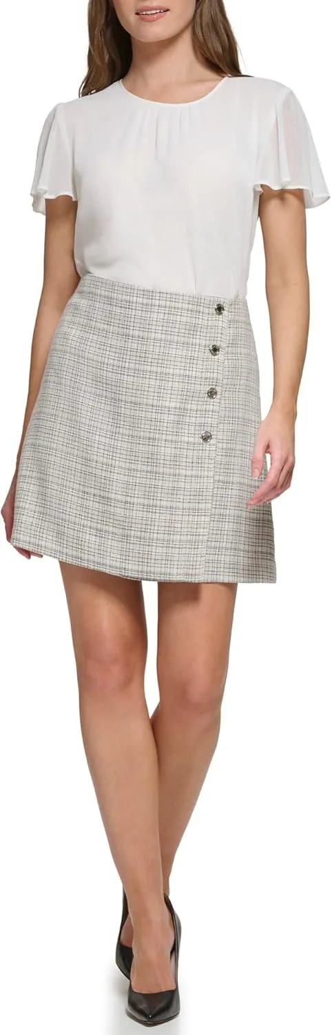 Tommy Hilfiger Women's Plaid Wrap Mini Skirt