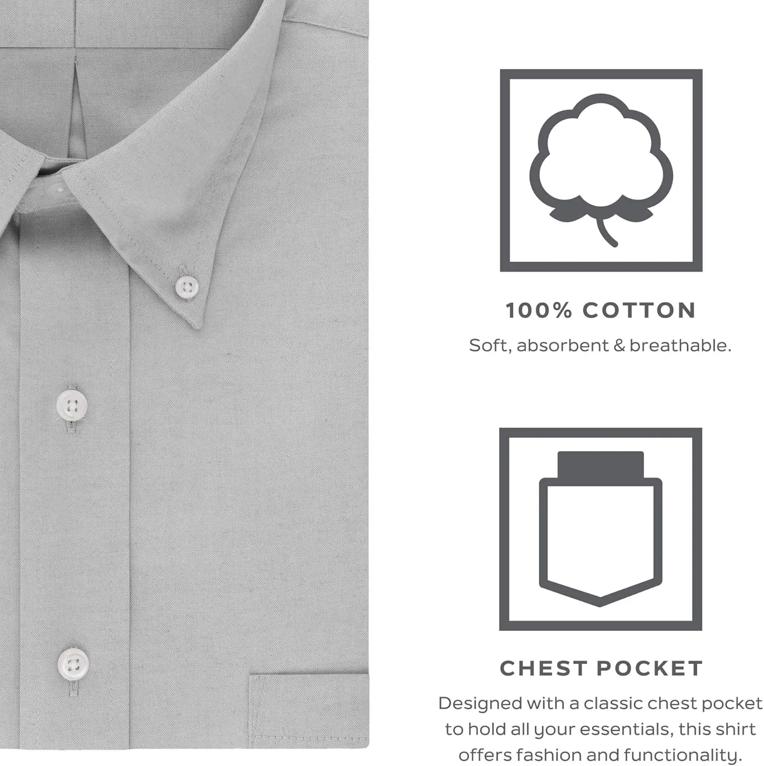 Van Heusen Men's Dress Shirt Regular Fit Non Iron Solid