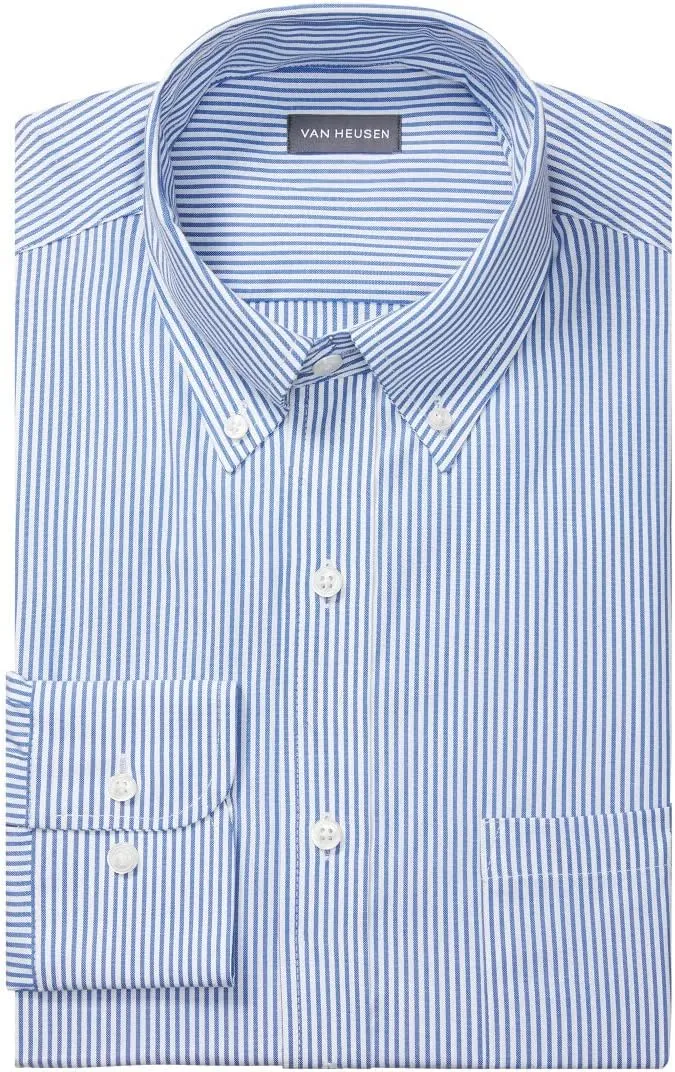 Van Heusen Men's Dress Shirt Regular Fit Pinpoint Stripe