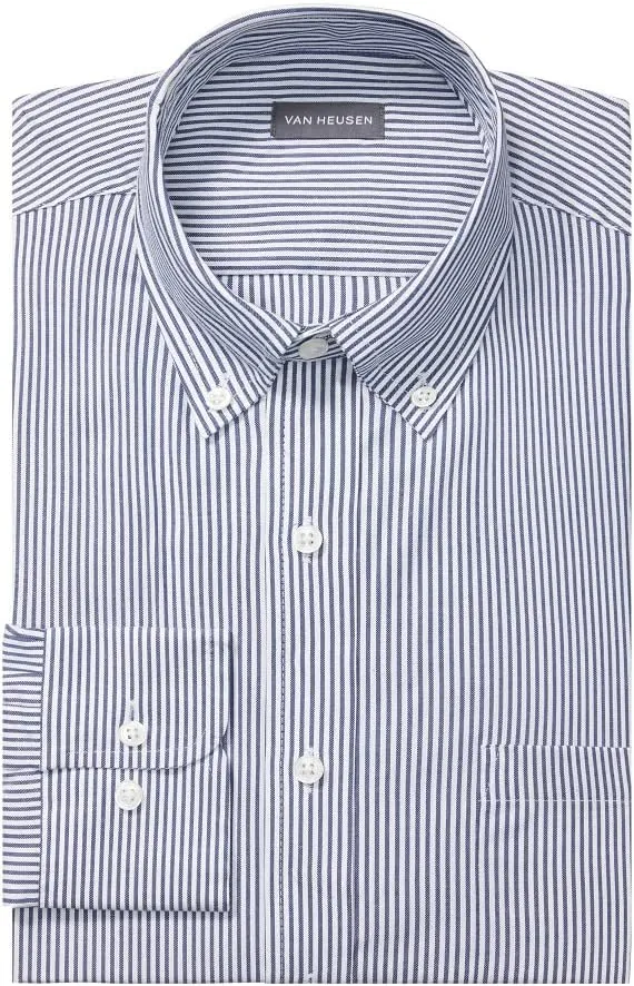 Van Heusen Men's Dress Shirt Regular Fit Pinpoint Stripe
