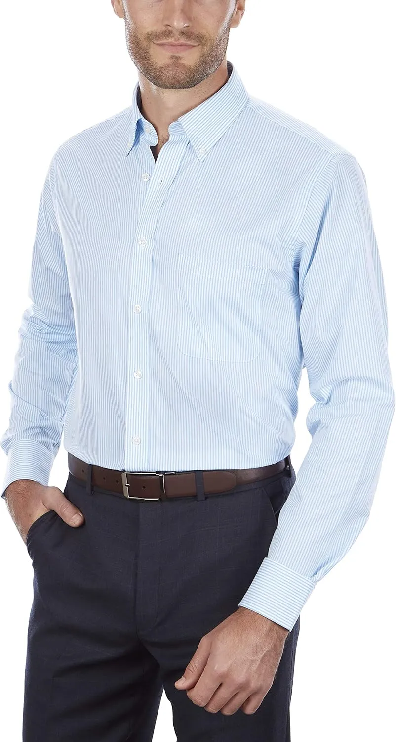 Van Heusen Men's Dress Shirt Regular Fit Pinpoint Stripe