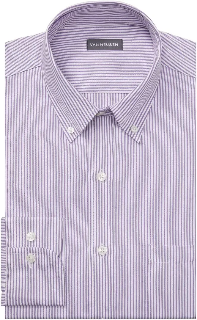 Van Heusen Men's Dress Shirt Regular Fit Pinpoint Stripe