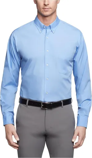 Van Heusen Men's Dress Shirts Regular Fit Silky Poplin Solid