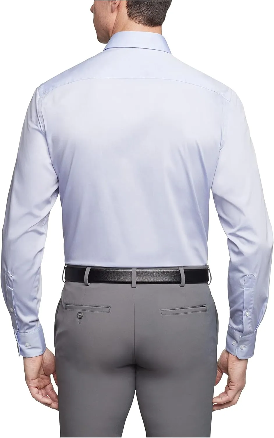 Van Heusen Men's Pinpoint Regular Fit Solid Button Down Collar Dress Shirt
